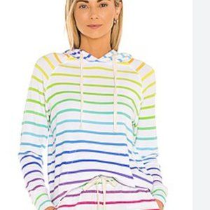 Stripe and Stare Revolve Rainbow Hoodie Womens Small